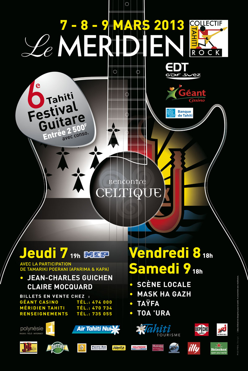 Les affiches du Tahiti Festival&nbsp;Guitare