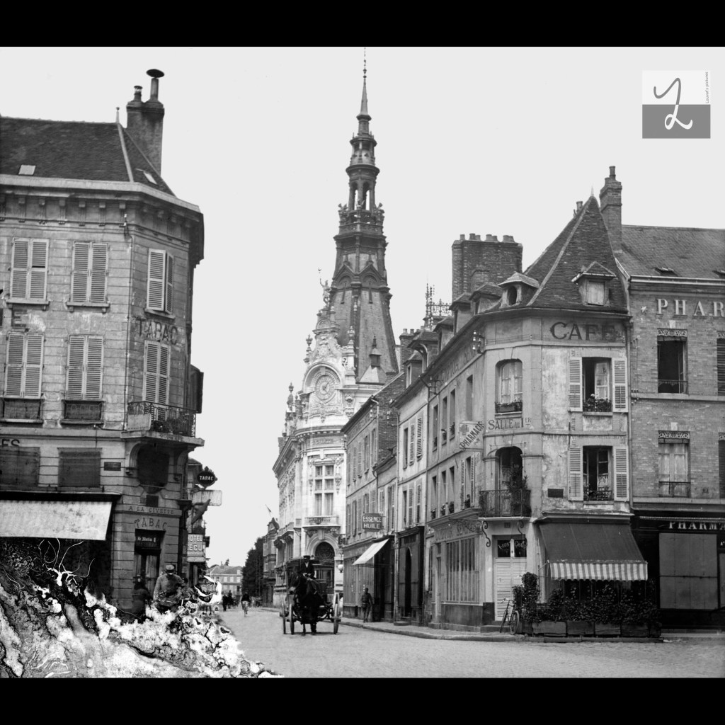 Rue de la République à Sens&nbsp;(1914)